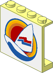 Panel  1 x  4 x  3 with Surfboard and Sail Sticker
