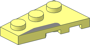 Wing  2 x  3 Left with Silver Trapezoid Pattern