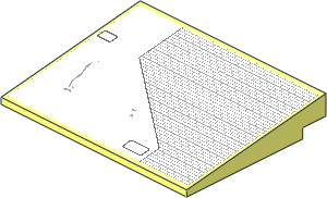 Slope Brick 10  6 x  8 with SW X-wing Starfighter Upper Left Wing Panel Sticker