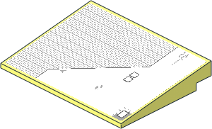 Slope Brick 10  6 x  8 with SW X-wing Starfighter Upper Right Wing Panel Sticker