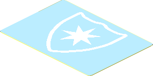 Sticker  1.3 x  1.9 with Maersk Logo on White Shield