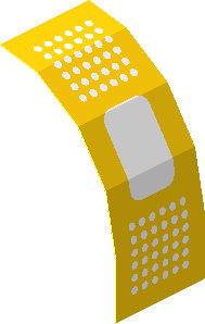 Sticker  0.7 x  1.9 with Bandage (Formed)