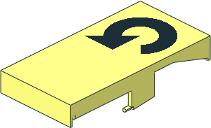 ~Electric Switch: Key Left with Left Rotating Arrow Pattern