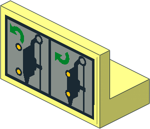 Panel  1 x  2 x  1 with Helicopter Landing Gear Instructions Sticker