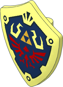 Minifig Shield Quadrilateral with The Legend Of Zelda Hylian Shield Pattern