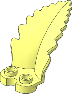 Plant Serrated Leaf with  1 x  2 Rounded Plate