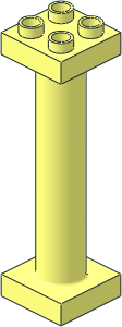Duplo Support Column  2 x  2 x  6 Round with Open Latticed Back