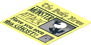 Sticker  1.6 x  1.6 with Newspaper "The Daily News"