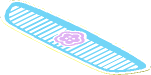 Sticker   0.8 x  2.9 Trapezoidal with Grille and Lavender Flower