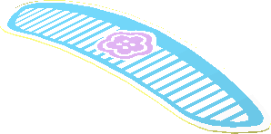 Sticker   0.8 x  2.9 Trapezoidal with Grille and Lavender Flower (Formed)