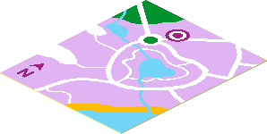 Sticker  2.3 x  1.9 with Lavender Map Heartlake City