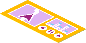 Sticker  0.9 x  1.9 with GPS Map and Music Player Display