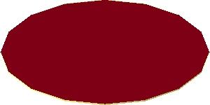 Sticker  1.8 x  1.8 Round with Dark Red Surface