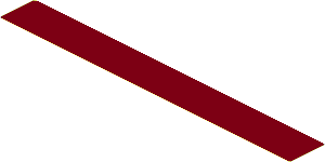 Sticker  0.8 x  6.6 with Dark Red Surface