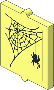 Glass for Window  1 x  2 x  2 with Spider and Web in Upper Left Corner Sticker