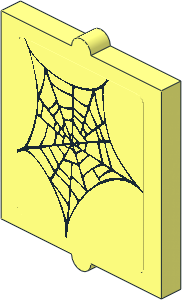 Glass for Window  1 x  2 x  2 with Centered Spider Web Sticker