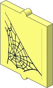 Glass for Window  1 x  2 x  2 with Spider Web in Lower Left Corner Sticker