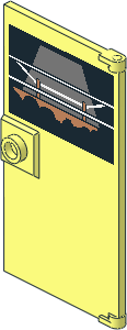 Door  1 x  4 x  6 Smooth with Chamfered Handle Plinth with Boxing Ring Poster Sticker