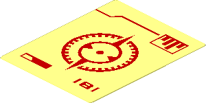 Sticker  2.4 x  1.9 with Red Crosshair