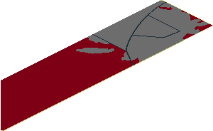 Sticker  1.9 x  7.8 with Black Lines and Dark Bluish Grey Panel with Battle Damage Right Model