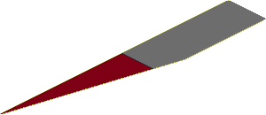Sticker  0.9 x  5.4 with Dark Red Triangle