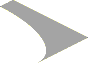 Sticker  3.3 x  5.0 with Right Quarter Oval Cutout