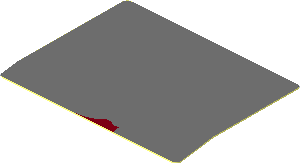 Sticker  1.7 x  3.7 with Worn Dark Bluish Grey Rectangle Left Model
