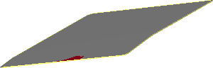 Sticker  1.7 x  3.7 with Worn Dark Bluish Grey Rectangle Left Model (Formed)