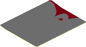 Sticker  1.7 x  3.7 with Worn Dark Bluish Grey Rectangle Right Model