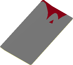 Sticker  1.7 x  3.7 with Worn Dark Bluish Grey Rectangle Right Model (Formed)