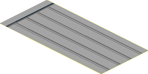 Sticker  1.7 x  3.7 with Dark Bluish Grey Lines and Black Line on Left