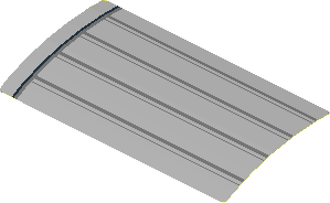 Sticker  1.7 x  3.7 with Dark Bluish Grey Lines and Black Line on Left (Formed)