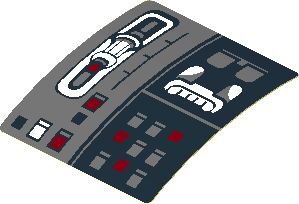 Sticker  1.7 x  1.7 with SW Slave I Control Panel Right (Formed)