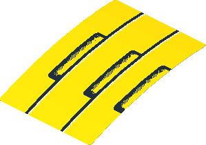 Sticker  2.6 x  3.5 with Black Lines and Rectangles (Formed #1)
