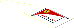 Sticker  1.0 x  1.3 with Scuderia Ferrari Logo on White Background Right