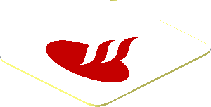 Sticker  0.9 x  0.8 with Red Santander Logo on White Background
