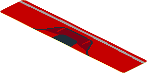 Sticker  0.8 x  4.1 with Black Air Vent on Red Background (Needs Work)