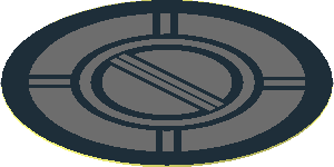 Sticker  1.7 x  1.7 Round with Black Circles and Lines