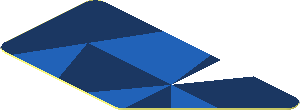 Sticker  0.8 x  1.9 with Light Blue and White Triangles on Blue Background Right