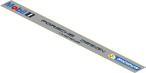 Sticker  1.0 x 11.8 with Logos on Grey Background