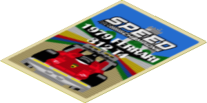 Sticker  4.6 x  3.2 with Ferrari 312 T4 Advertising
