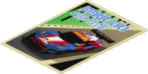 Sticker  4.6 x  3.2 with Ferrari 488 GTE Advertising