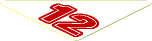 Sticker  1.8 x  1.8 with Red Number 12 on White Background Left