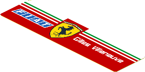 Sticker  1.0 x  3.8 with Logos on Red Background Left