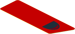 Sticker  0.8 x  2.5 with Black Air Vent on Red Background Right (Need Works)