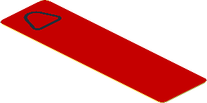 Sticker  0.8 x  2.8 with with Black Air Vent on Red Background Left