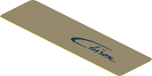 Sticker  0.8 x  2.8 Bugatti Chiron #3 with Chiron Logo