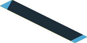 Sticker  0.8 x  4.8 with Black Stripe on Dark Azure Background Right