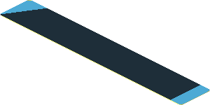 Sticker  0.8 x  4.8 with Black Stripe on Dark Azure Background Left