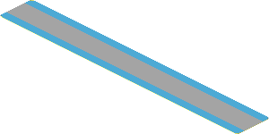 Sticker  0.8 x  5.8 with Light Bluish Grey Stripe on Dark Azure Background